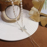 Daiiibabyyy Fashion Pearl Necklace Elegant Big White Imitation Pearl Bead Necklace Charm Romantic Clavicle Chain Wedding Party Jewelry Gift