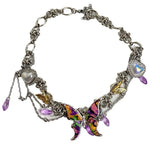 DAIIIBABYYY  -  New Colorful Stereoscopic Butterfly Pendant Necklace for Women Girls Fashion Handmade Beaded Clavicle Necklace Jewelry Gifts