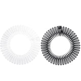 Daiiibabyyy  2pcs Rhinestone Plastic Full Circle Stretch Diamond Flexible Comb Teeth Headband Hair Band Clip Face Wash Fixed Hair Accessories