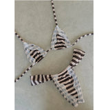 Daiiibabyyy  New Sexy Lace Patchwork Brazilian Bikini Set Female Halter Swimwear Women Print Halter Swimsuit Bathing Suit Biquini