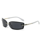 Daiiibabyyy  New Fashion Korean Y2K Sunglasses for Women Men Square Frameless Sun UV Protection Outdoor Sports Outfits Glasses Decoration