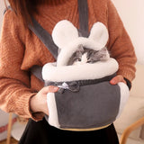 DAIIIBABYYY  -  Pet Carrier Bag Cat Dogs Plush Backpack Outdoor Travel Walking Winter Warm Nest Kitten Puppy Hanging Chest Portable Travel Carri