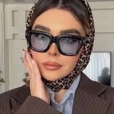 DAIIIBABYYY  -  Fashion Square Sunglasses Women Brand T-Shaped Large Frame Sun Glasses Trendy Hip Hop Eyewear Shadow for Female Eyeglasses UV400
