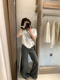 DAIIIBABYYY  -  Casual Style Hand Sewn Shell T-shirt Women's Summer Loose O-neck Short-sleeved T-shirt Fashion Female Clothes