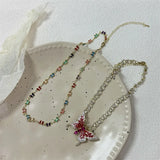DAIIIBABYYY  -  Colorful Dopamine Double Butterfly Necklace