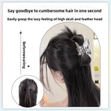 Daiiibabyyy  Lazy Style Chicken Feather Hair Clip Bun Wig High Ponytail Sexy Girl Chicken Nest Headband Hair Extension Chinese Origin