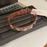 Daiiibabyyy New INS Hip Hop Punk Y2K Star Rivet Pink Choker Collar Necklace For Women Niche Design Charms Trendy Jewelry Accessories Gifts
