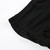 DAIIIBABYYY  -  Women Club Party Sexy Skirt Suits Transparent Mesh Split Tube Top and Drawstring Low Rise Mini Skirts Two Piece Sets Lady