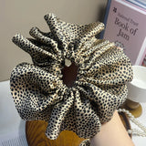 DAIIIBABYYY  -  Folded leopard print hair band hair rope high elasticity and durability headrope women's new high-end temperament headgear