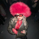 Daiiibabyyy  Oversize Faux Fur Bucket Hat Winter Luxury Warm Fluffy Fisherman Hat Women Fashion Party Caps Female Furry Thickened Basin Hat