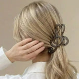 Daiiibabyyy  Retro Musical Note Large Hair Claw Clips Simple Fashion Coffee Color Korean Hairpin Headwear Accessories for Women Girls