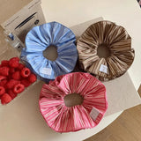 Daiiibabyyy  Women's Scrunchies Sweeet Style Ties Striped Large Intestine Hair Ties Bun Hairstyle Fashionable And Simple Rubber Band Woman