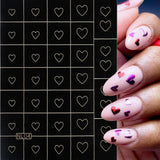 Daiiibabyyy 1PC Nail Stickers Stencils Love Heart Number Butterfly Design Decals Water Slider Wrap Nail Art Decorations Printing Sticker