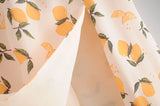 Daiiibabyyy  Vintage French Summer Orange Lemon Print Bandage Spaghetti Strap Midi Dress Women Hem Slit Bow Lacing Up Sling Dresses Vestido