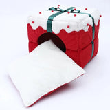 DAIIIBABYYY  -  Christmas Cat Beds Closed Puppy House Winter Warm Pet Dog Sleeping Nest Large Space Bed for Small Dogs Cat Rabbit Holiday Gift