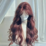 DAIIIBABYYY  -  French Chestnut Brown Woolen Curl Full Head Wig Women's Full Set Super Long Curl Sweet Style Wig Whole Head Cover