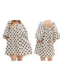 Daiiibabyyy  Elegant Floral Print Midi Dress with V-Neckline and Ruffled Sleeves Perfect for Maternity Wear or Casual Outings