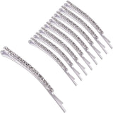 Daiiibabyyy  Shiny Rhinestone Hairpins for Women Fashion Simple Gold Silver Color Hair Clip Girl Hair Accessories Hairgrips Jewelry Gift