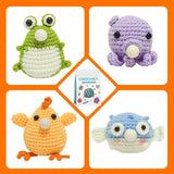 Daiiibabyyy Crochet Material Set Handmade DIY Decompression Bubble Cute Doll Crocheting Set With English Instruction Manual Video