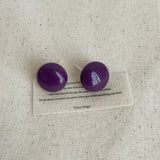 Daiiibabyyy  Women's Simple Colored Acrylic round Earrings Fashionable Jewelry Accessory