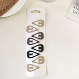 DAIIIBABYYY  -  8PC Khaki simple BB Hair Side Clips for Women Girls School Hairpin Accessory Headwear Ornament