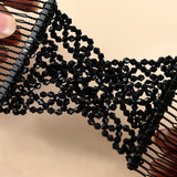 Daiiibabyyy  DIY Women Elastic Magic Hair Combs Vintage Hair Clip Claw Bun Maker Tools Hairstyle Fashion Pearl Beads Hairdo Hair Accessories