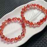 DAIIIBABYYY  -  10MM Natural Red Phoenix Feather Quartz Bracelet Reiki Gemstone Fashion Jewelry Halloween Fengshui Women Healing Gift 1pcs