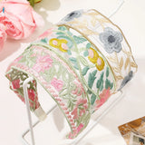 DAIIIBABYYY  -  Elegant Chiffon Embroidery Flower Hairband For Women Sweet Hair Decorate Headband Hair Hoop Band Turban Fashion Hair Accessories