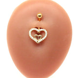 Daiiibabyyy  Y2K Body Jewelry Stainless Steel Wing Heart Belly Button Rings Sexy Accessory Charms Belly Button Ring Shining Crystal Piercing