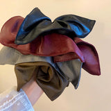 Daiiibabyyy  Korean Square Pleated Pattern Hair Ring Ins Fashion Simple High-end Hair Tie Temperament Hair Accessory