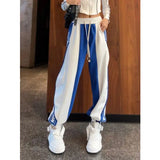DAIIIBABYYY  -  Letter Trendy and Cool Sweatpants for Women Autumn New Korean Internet Celebrity Design Fashionable Loose and Velvet Leggings