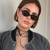Daiiibabyyy  Retro Small Oval Sunglasses Women Men Rivets Shades Fashion Eyewear Luxury Sun Glasses UV400  Female