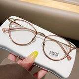 DAIIIBABYYY  -  Round Eyeglasses Women Men Computer Anti Blue Light Glasses Frames Transparent Optical Fake Eyeglass Student Myopia Frame Oculos