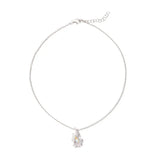 Daiiibabyyy  Luxury Pendant Necklaces Women Trend Temperament Moon and Star  Charm Silver Color Steel and Titanium Choker Jewelry Gifts