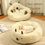 DAIIIBABYYY  -  Cat Bed for Winter Kitten Warm Cushions Fluffy Accessories Cats Cartoon Mat Plush Things Puppy Houses and Habitats House All Pet
