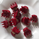 DAIIIBABYYY  -  2pcs Fashion Red Rabbit Hair Claws Duckbill Clip Fashion Sweet Hair Clip Elegant Flower Mini Side Banger Clip Headwear Hair Pins