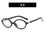 Daiiibabyyy  Oval Small Frame Retro Female Korean Plain Glasses Anti-blue Light Eyeglasses Eye Protection Ladies Optical Spectacle Eyeglass