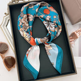 DAIIIBABYYY  -  New Silk Square Scarf Women Luxury Floral Print Kerchief Soft Satin Hairband Hands Bag Ribbon Foulard Hijab Neckerchief Headband