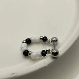 Daiiibabyyy  All-match Cool Lovely Girls Sweet Fashion Design Korean Style Earring Colorful Bead Women Jewelry Retro Ear Bone Stud