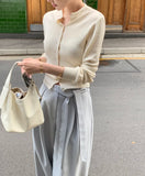 DAIIIBABYYY  -  Strap Design Pleated Casual Pants Women Summer New Niche Versatile Hanging High Waisted Straight Leg Trousers