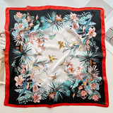 DAIIIBABYYY  -  New Silk Square Scarf Women Luxury Floral Print Kerchief Soft Satin Hairband Hands Bag Ribbon Foulard Hijab Neckerchief Headband