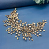 Daiiibabyyy  Champagne Bridal Headbands Head Jewelry Blue Crystal Wedding Hair Accessories Birthday Tiara Red Party Hairpiece for Woman
