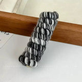 DAIIIBABYYY  -  New Korean Spiral Hair Ties High Elastic Telephone Cord Braid Hair Band Women Girls No Crease Ponytail Holder Hair Ropes