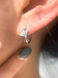 Daiiibabyyy  1 Pair Simple Ear Buckle for Women Fashion Copper Plated with Golded Design Hoop Earrings Fashion Jewelry Gifts