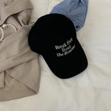 Daiiibabyyy  Soft Top Baseball Cap Vintage Cotton Embroidery Low Profile Unisex Adjustable Daily Outdoor Sun Hat  Oval Round Face