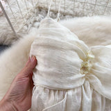 DAIIIBABYYY  -  Elegant Sexy Asymmetric Sleeveless Pleated Backless Chiffon Slip Dresses Fairy A-line Summer Slim Women Beach Vacation Clothing