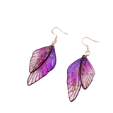 Daiiibabyyy  Zen Wing Fairy Clear Butterfly Wings Earrings Ear Hook Temperament Dangle Earrings Shiny Women Ear Stud Girl
