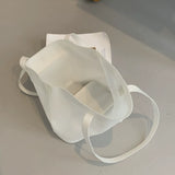 Daiiibabyyy  Summer Waterproof Pvc Transparent Tote Bag with Small Purse Women Shoulder Bag Beach Vacation Daily Travel Casual Shopper