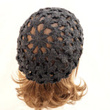 Daiiibabyyy  Hand-knitted Beret Female Japanese Hollow Out Hat Street Women Trendy Hat Literary Retro Fashionable Painter Hat