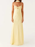 Daiiibabyyy  Elegant Maxi Dress with Adjustable Spaghetti Straps and Flowy Silhouette for Women s Summer Fashion Style